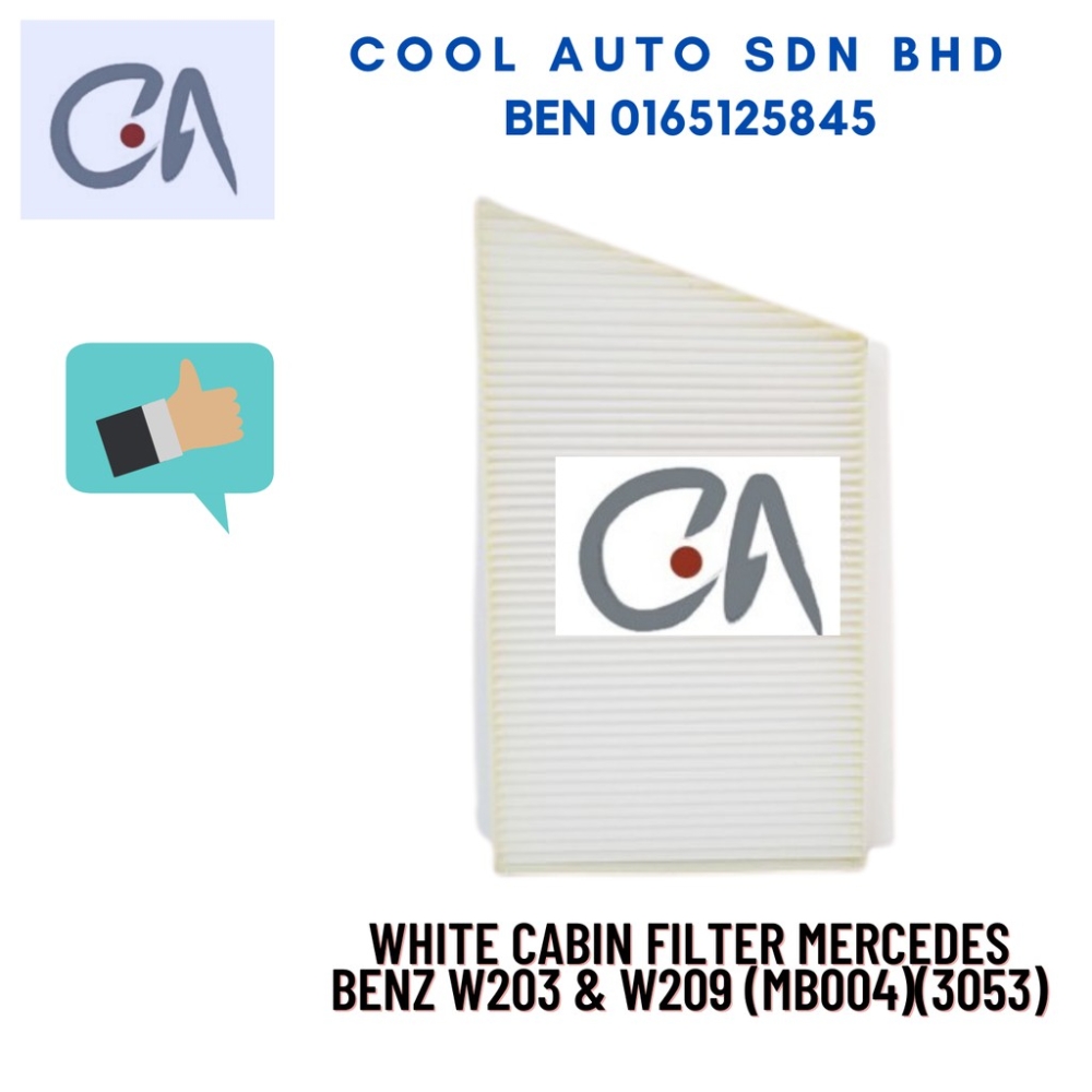 🔥READY STOCK 🔥WHITE CABIN FILTER MERCEDES BENZ W203 & W209 (MB004)(3053)