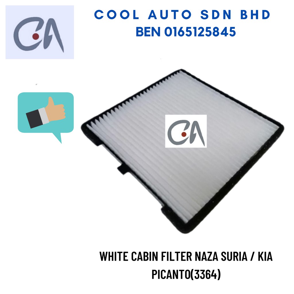 🔥READY STOCK 🔥WHITE CABIN FILTER NAZA SURIA / KIA PICANTO(3364)
