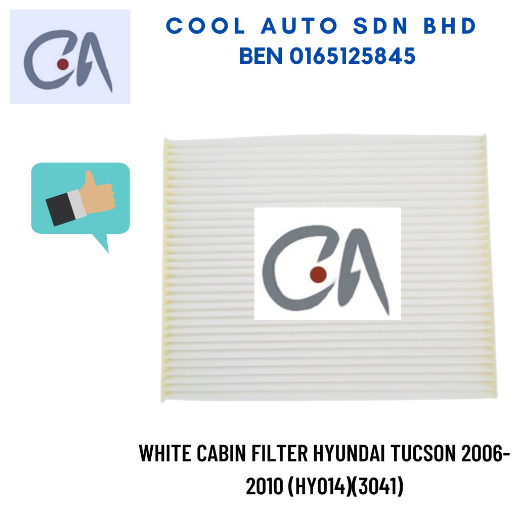 🔥READY STOCK 🔥WHITE CABIN FILTER HYUNDAI TUCSON 2006-2010 (HY014)(3041)