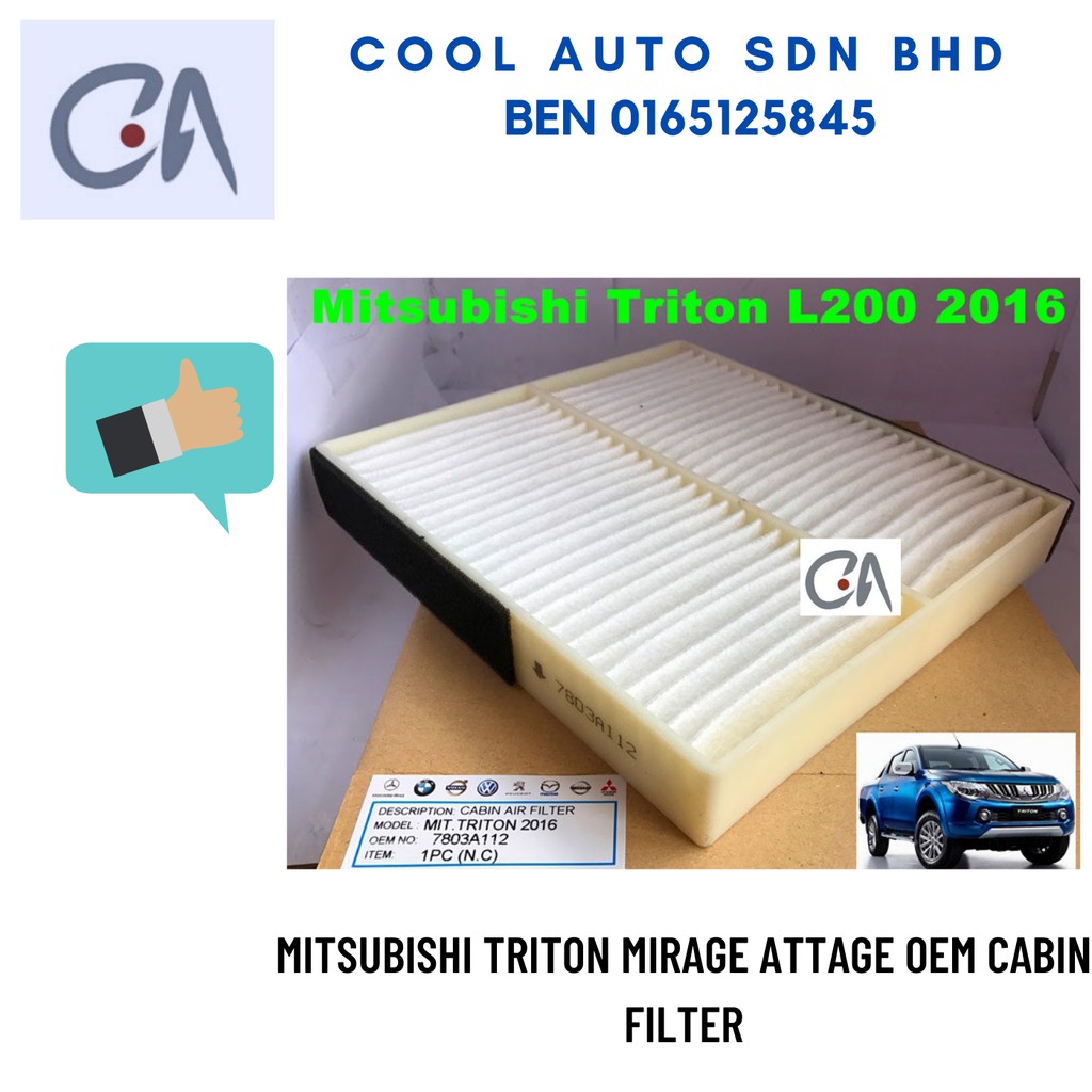 🔥READY STOCK 🔥MITSUBISHI TRITON MIRAGE ATTAGE OEM CABIN FILTER