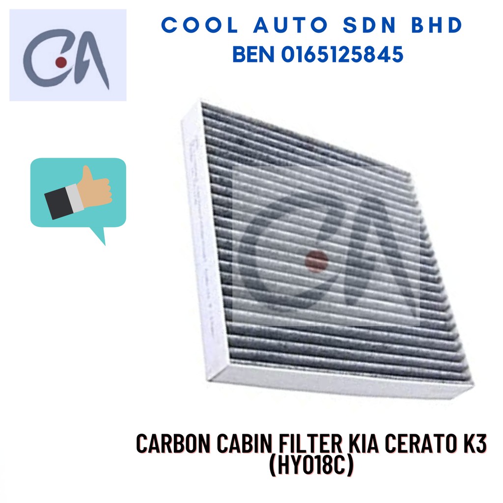 🔥READY STOCK 🔥CARBON CABIN FILTER KIA CERATO K3 (HY018C) (3393-1)