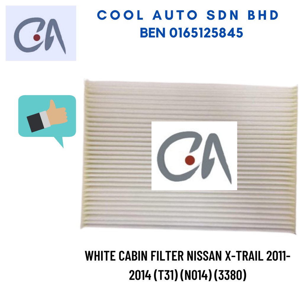🔥READY STOCK 🔥WHITE CABIN FILTER NISSAN X-TRAIL 2011-2014 (T31) (N014) (3380)