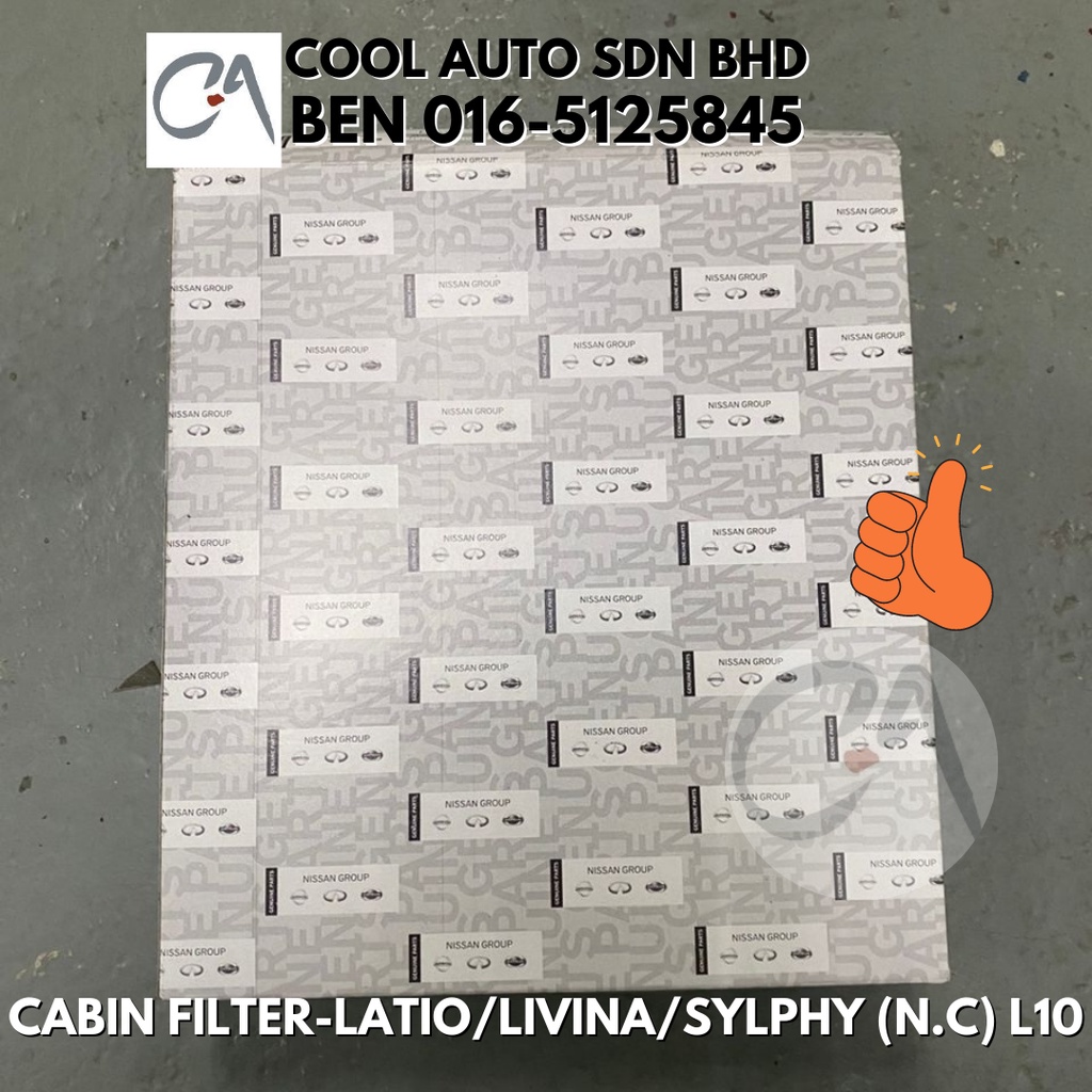 🔥READY STOCK🔥 CABIN FILTER-LATIO/LIVINA/SYLPHY (N.C) L10
