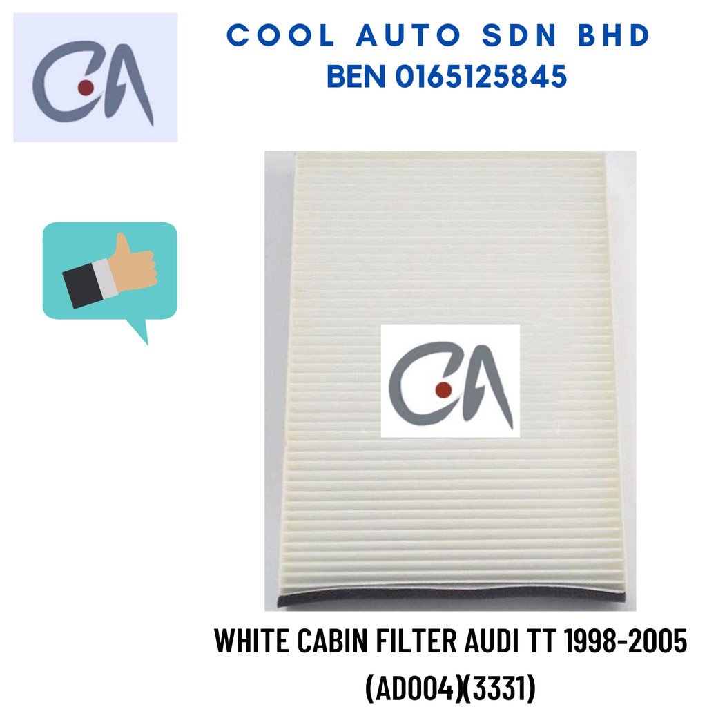 🔥READY STOCK 🔥WHITE CABIN FILTER AUDI TT 1998-2005 (AD004)(3331)