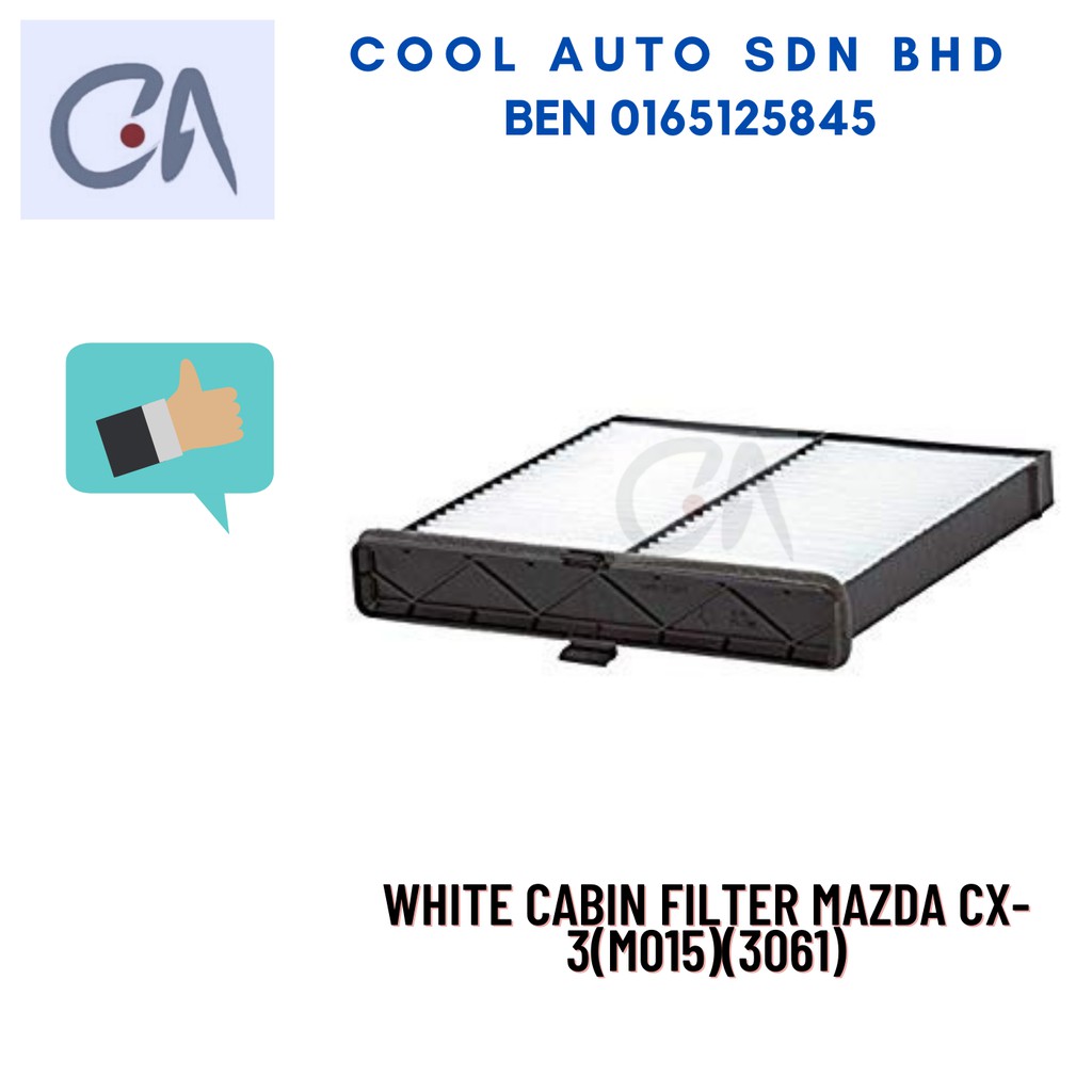 🔥READY STOCK 🔥WHITE CABIN FILTER MAZDA CX-3(M015)(3061)