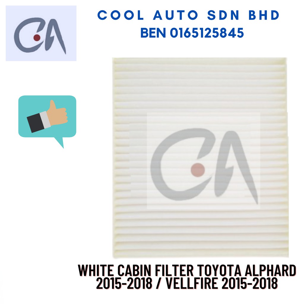 🔥READY STOCK 🔥WHITE CABIN FILTER TOYOTA ALPHARD 2015-2018 / VELLFIRE 2015-2018(3132)