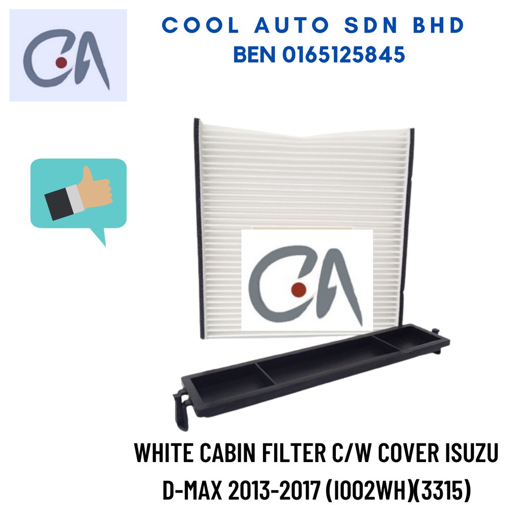 🔥READY STOCK 🔥WHITE CABIN FILTER C/W COVER ISUZU D-MAX 2013-2017 (I002WH)(3315)