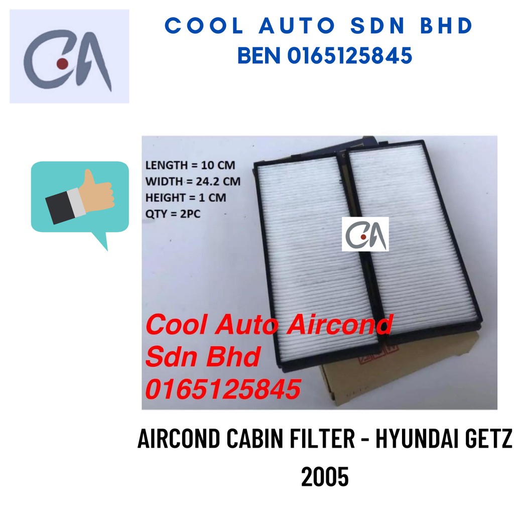 🔥READY STOCK 🔥AIRCOND CABIN FILTER - HYUNDAI GETZ 2005