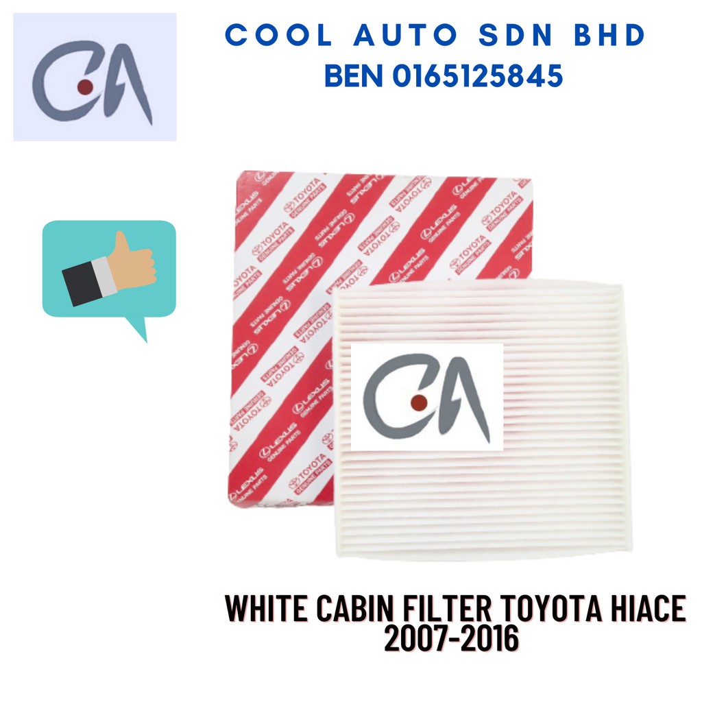 🔥READY STOCK 🔥WHITE CABIN FILTER TOYOTA HIACE 2007-2016 (87l39-30040)(3118)