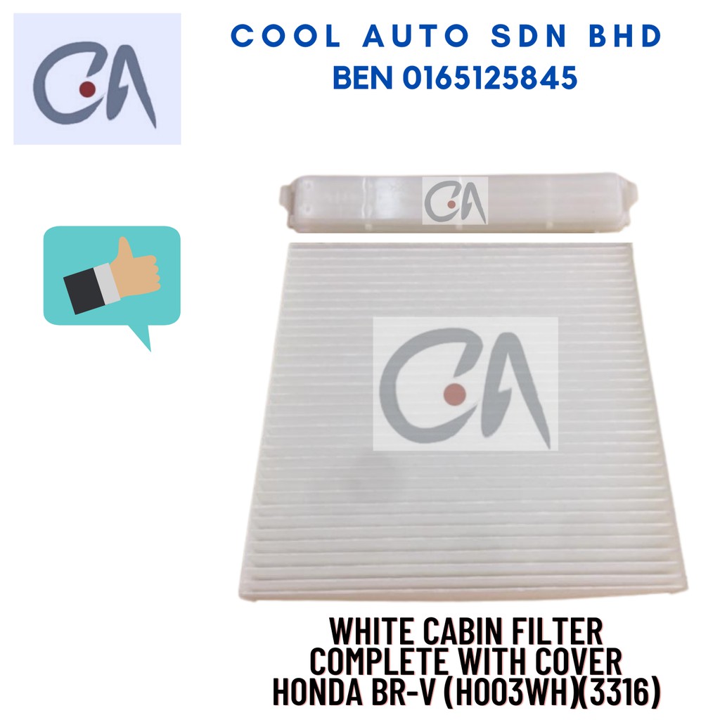 🔥READY STOCK 🔥WHITE CABIN FILTER COMPLETE WITH COVER HONDA BR-V (H003WH)(3316)