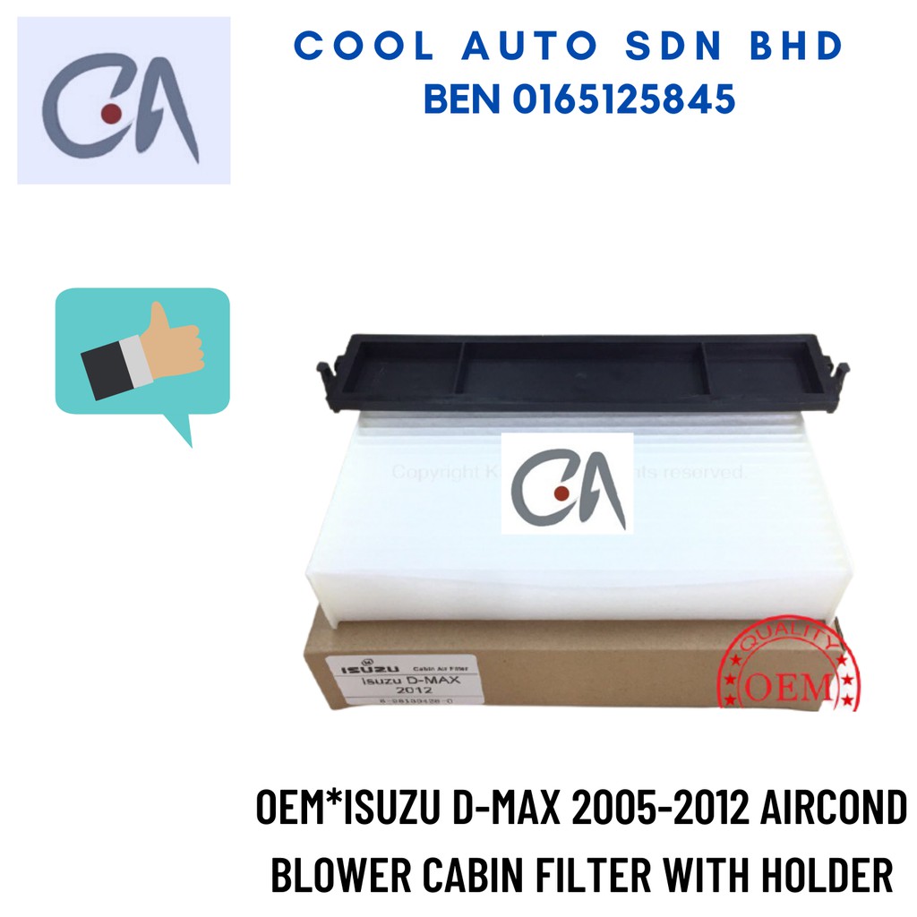 🔥READY STOCK 🔥OEM*ISUZU D-MAX 2005-2012 AIRCOND BLOWER CABIN FILTER WITH HOLDER