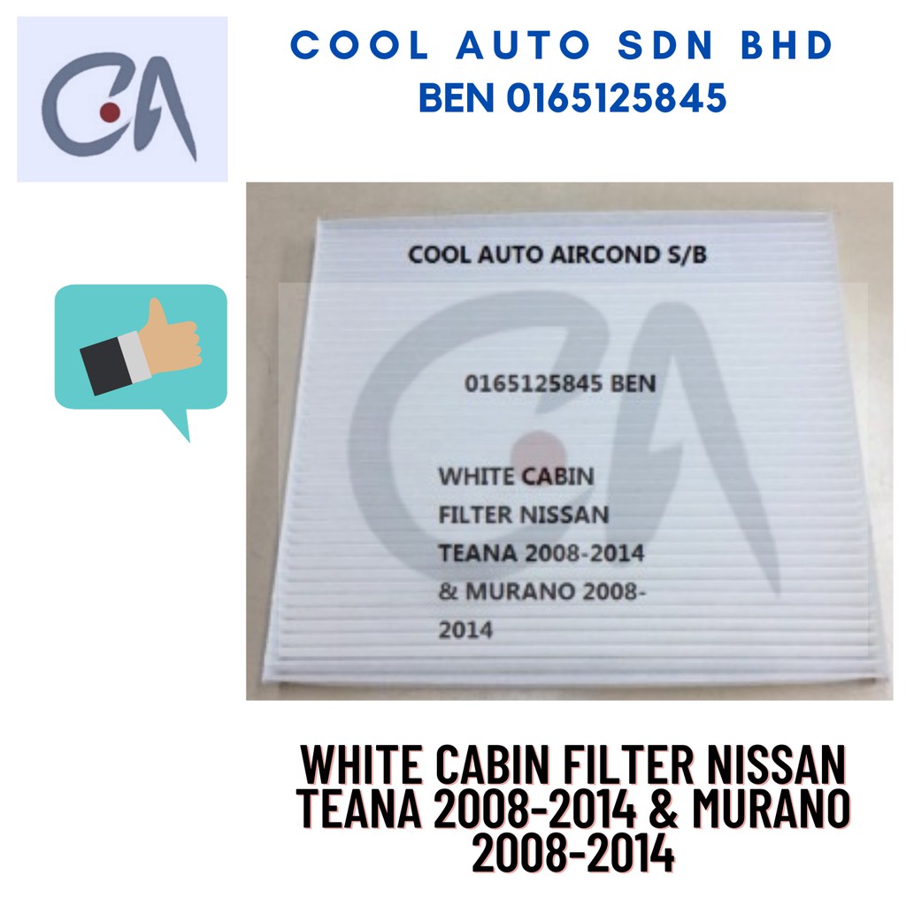 🔥READY STOCK 🔥WHITE CABIN FILTER NISSAN TEANA 2008-2014 & MURANO 2008-2014