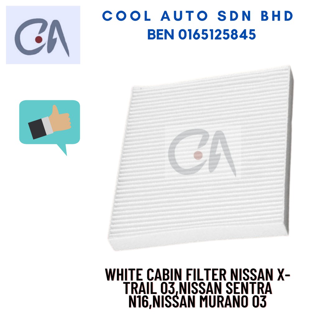 🔥READY STOCK 🔥WHITE CABIN FILTER NISSAN X-TRAIL 03,NISSAN SENTRA N16,NISSAN MURANO 03(3081)