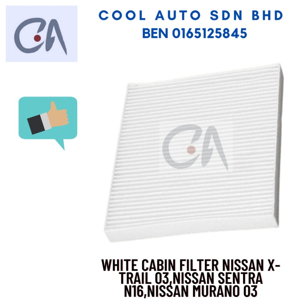 🔥READY STOCK 🔥WHITE CABIN FILTER NISSAN X-TRAIL 03,NISSAN SENTRA N16,NISSAN MURANO 03(3081)