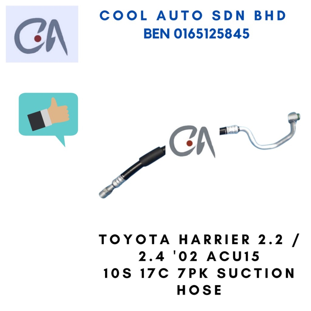 🔥READY STOCK 🔥TOYOTA HARRIER 2.2 / 2.4 '02 ACU15 10S 17C 7PK SUCTION HOSE HS-3571.M