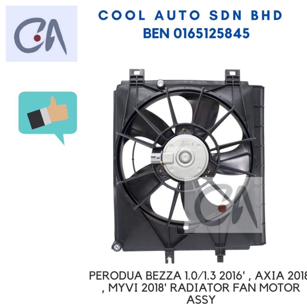 🔥READY STOCK 🔥PERODUA BEZZA 1.0/1.3 2016' , AXIA 2018' , MYVI 2018' RADIATOR FAN MOTOR ASSY