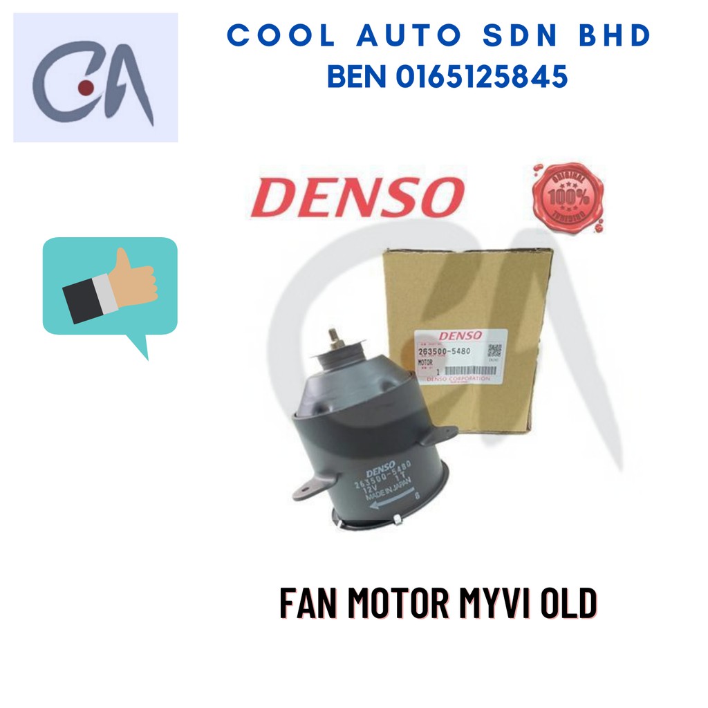 🔥READY STOCK 🔥ORIGINAL DENSO RADIATOR FAN MOTOR - PERODUA MYVI / VIVA / AVANZA / KEMBARA DVVT (263500-5480)