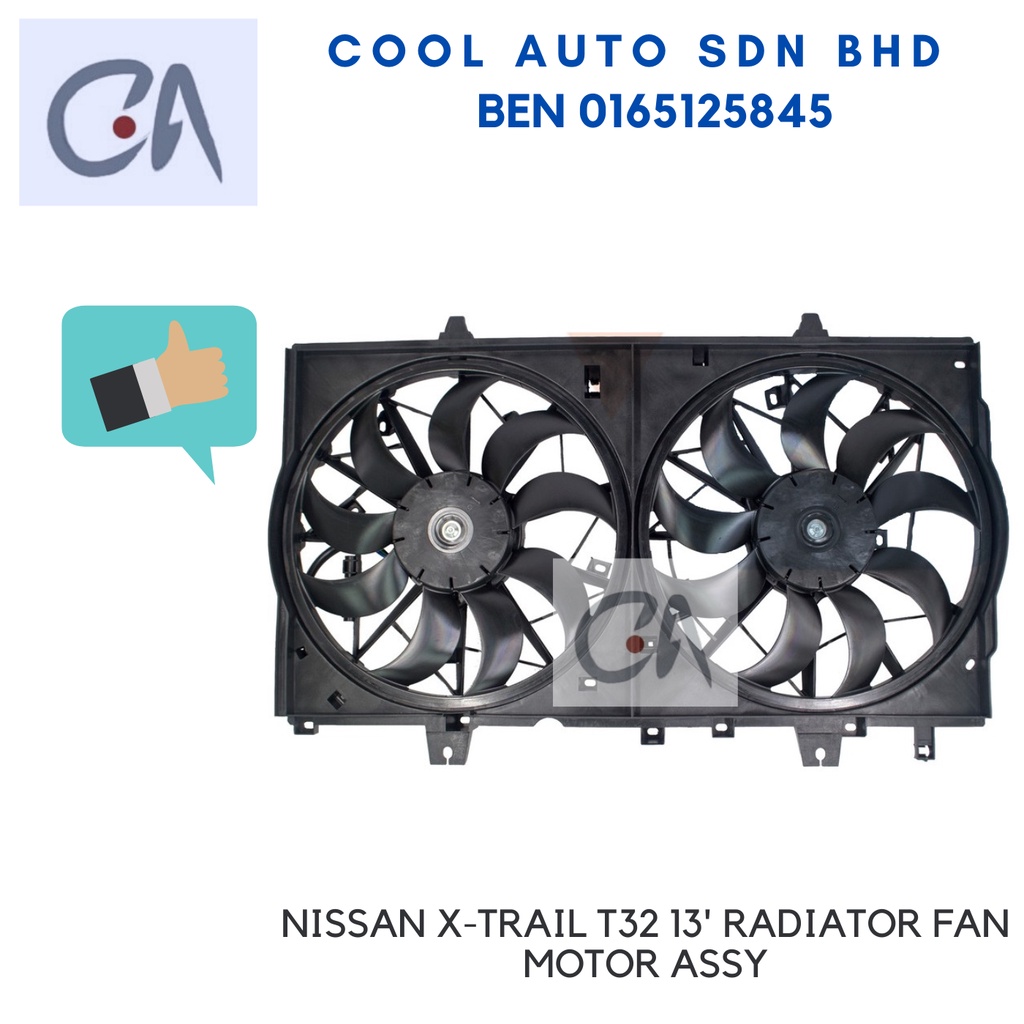 🔥READY STOCK 🔥NISSAN X-TRAIL T32 13' RADIATOR FAN MOTOR ASSY