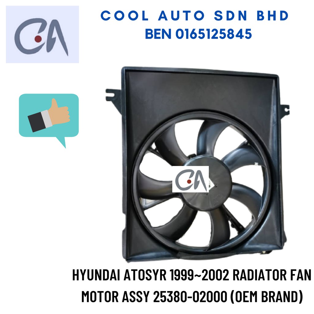 🔥READY STOCK 🔥HYUNDAI ATOSYR 1999~2002 RADIATOR FAN MOTOR ASSY 25380-02000 (OEM BRAND)