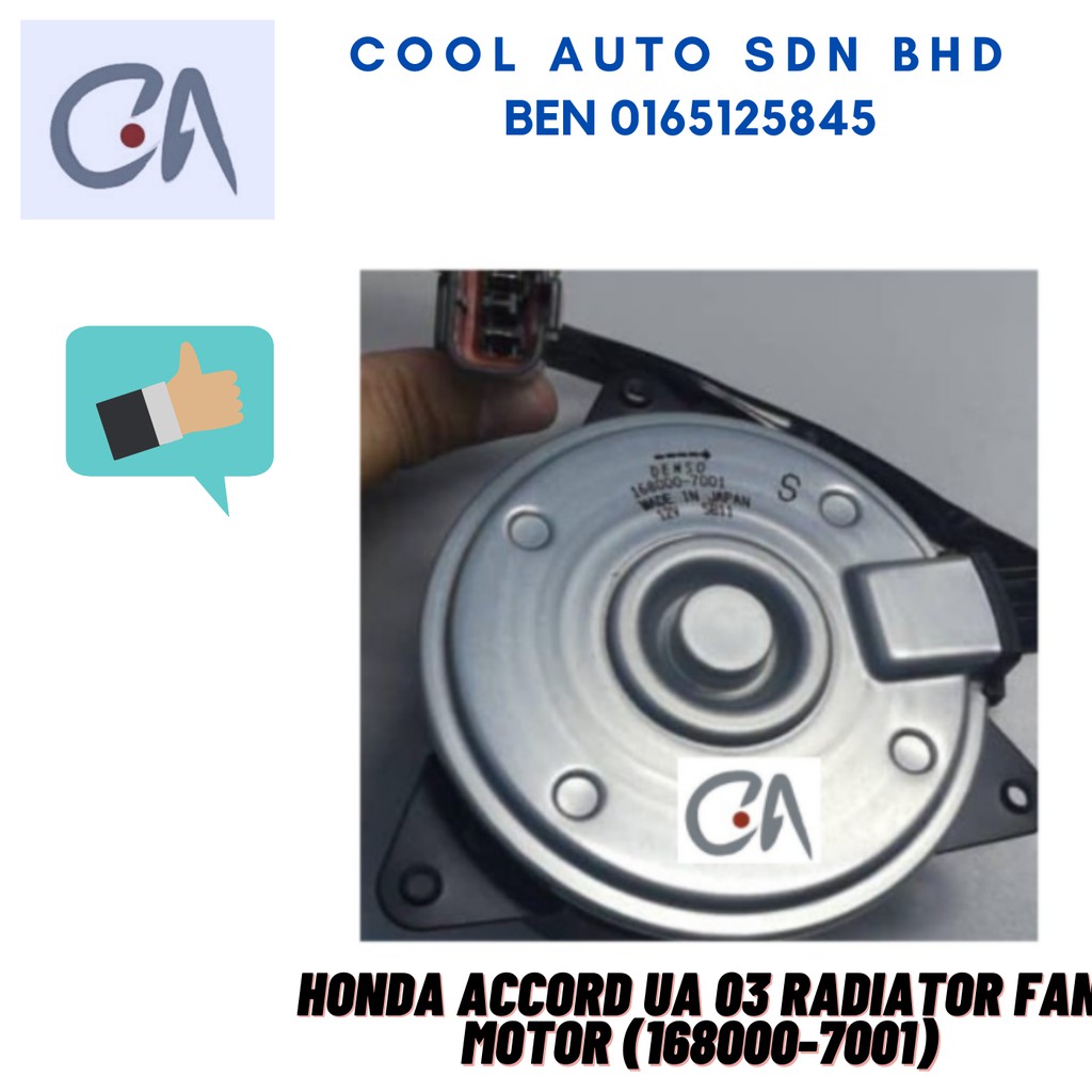 🔥READY STOCK 🔥HONDA ACCORD UA 03 RADIATOR FAN MOTOR (168000-7001)