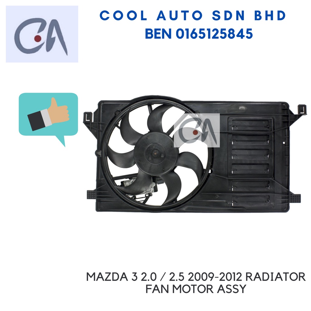 🔥READY STOCK 🔥MAZDA 3 2.0 / 2.5 2009-2012 RADIATOR FAN MOTOR ASSY