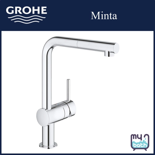 Grohe 32168000 Minta Kitchen Sink Mixer with Pull-out Spray