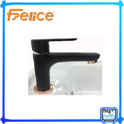 Felice FLE 2214 single lever basin tap (black colour)