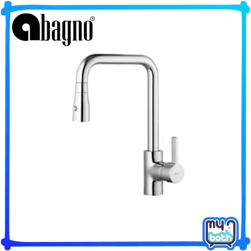 Abagno SPM-190J-CR Single Level kitchen sink mixer with double spray