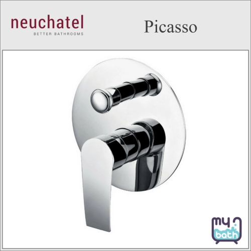 Neuchatel PICASSO Single lever concealed bath-shower mixer c/w diverter (MXCBPCS000CM)