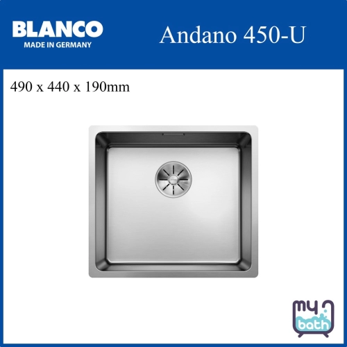 Blanco Andano 450-U Stainless Steel Kitchen Sink with Waste