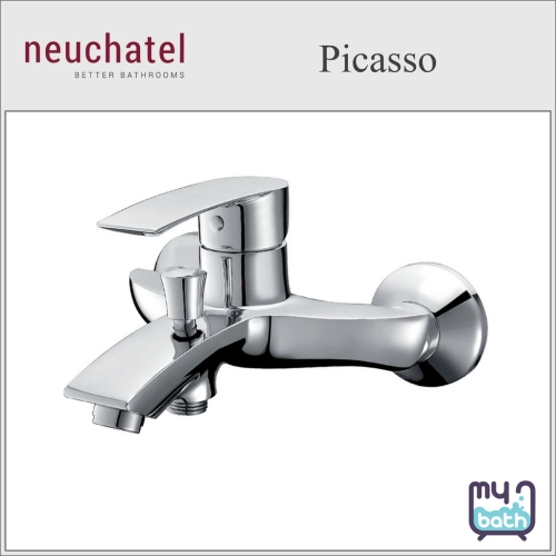 Neuchatel PICASSO Single lever wall-mounted bath-shower mixer c/w diverter (MXWBPCS000CM)