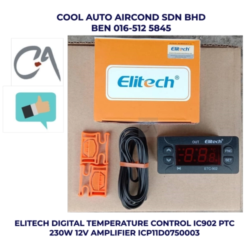 🔥READY STOCK🔥 ELITECH DIGITAL TEMPERATURE CONTROL IC902 PTC 230W 12V AMPLIFIER ICP11D0750003 - Cool Auto Aircond Sdn. Bhd.