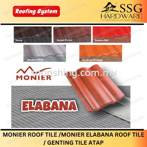 MONIER ROOF TILE /MONIER ELABANA ROOF TILE / GENTING TILE ATAP  Roofing System /  ABESTOS / CEILING / FLAT SHEET Building Materials Johor Bahru (JB), Malaysia Supplier, Wholesaler, Exporter, Supply | Soon Shing Building Materials Sdn Bhd