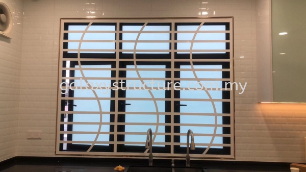 Progress done (Double storey house):To fabrication,supply and install mild steel new design laser cut powder coated window grille with opening - Taman Sentosa  Window Grill Selangor, Malaysia, Kuala Lumpur (KL), Shah Alam Supplier, Suppliers, Supply, Supplies | GALAXY STRUCTURE & ENGINEERING SDN BHD