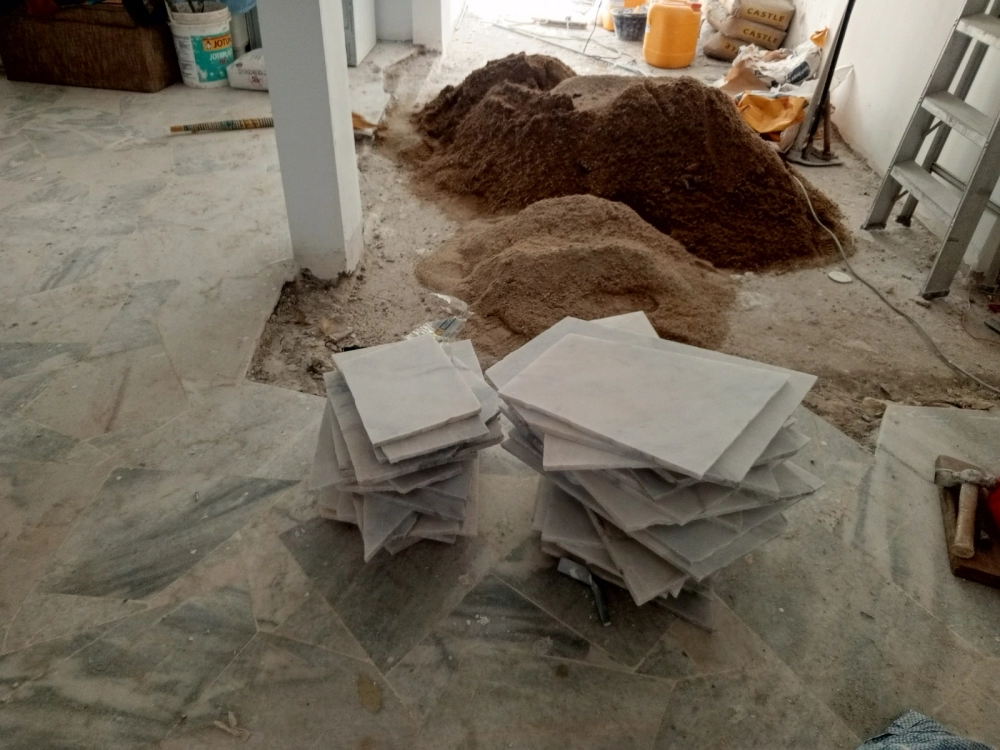 install marble at putra height  