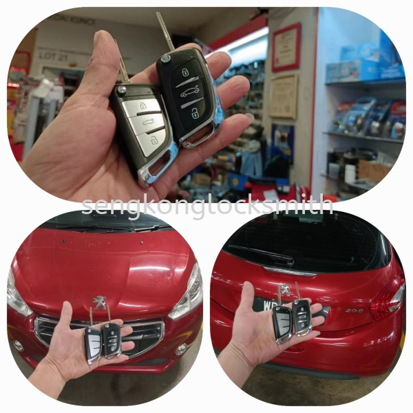 Duplicate Peugeot 208 2010-2015 car flip key remote control car remote Selangor, Malaysia, Kuala Lumpur (KL), Puchong Supplier, Suppliers, Supply, Supplies | Seng Kong Locksmith Enterprise