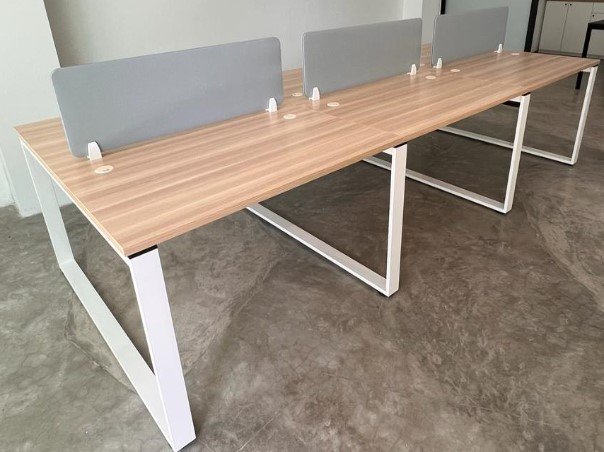 Office Furniture Damansara Office Workstation Table Cluster Of 6 Seater | Office Cubicle | Office Pa