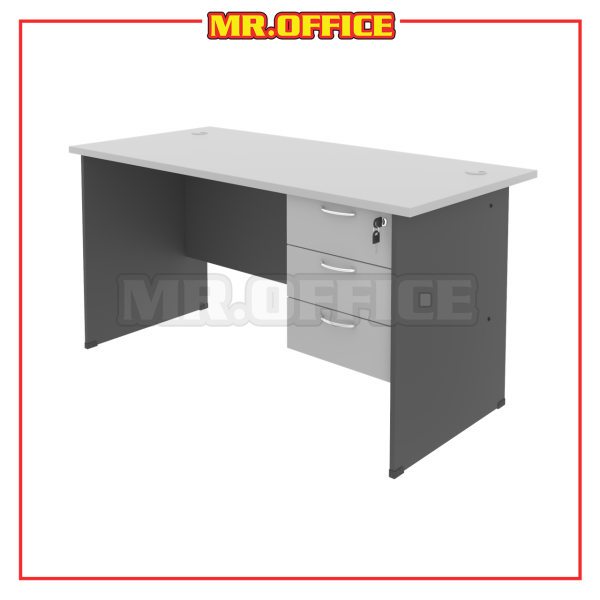 G-SERIES RECTANGULAR TABLE SET WITH 3-DRAWERS FIXED PEDESTAL (COLOR : DARK GREY & LIGHT GREY) GREY G-SERIES OFFICE TABLES Malaysia, Selangor, Kuala Lumpur (KL), Shah Alam Supplier, Suppliers, Supply, Supplies | MR.OFFICE Malaysia