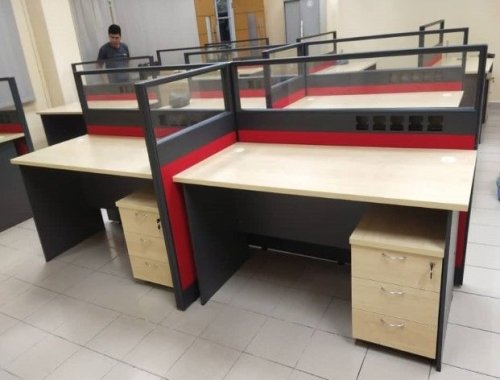 Office Furniture Port Klang Office Workstation Table Cluster Of 4 Seater | Office Cubicle | Office P