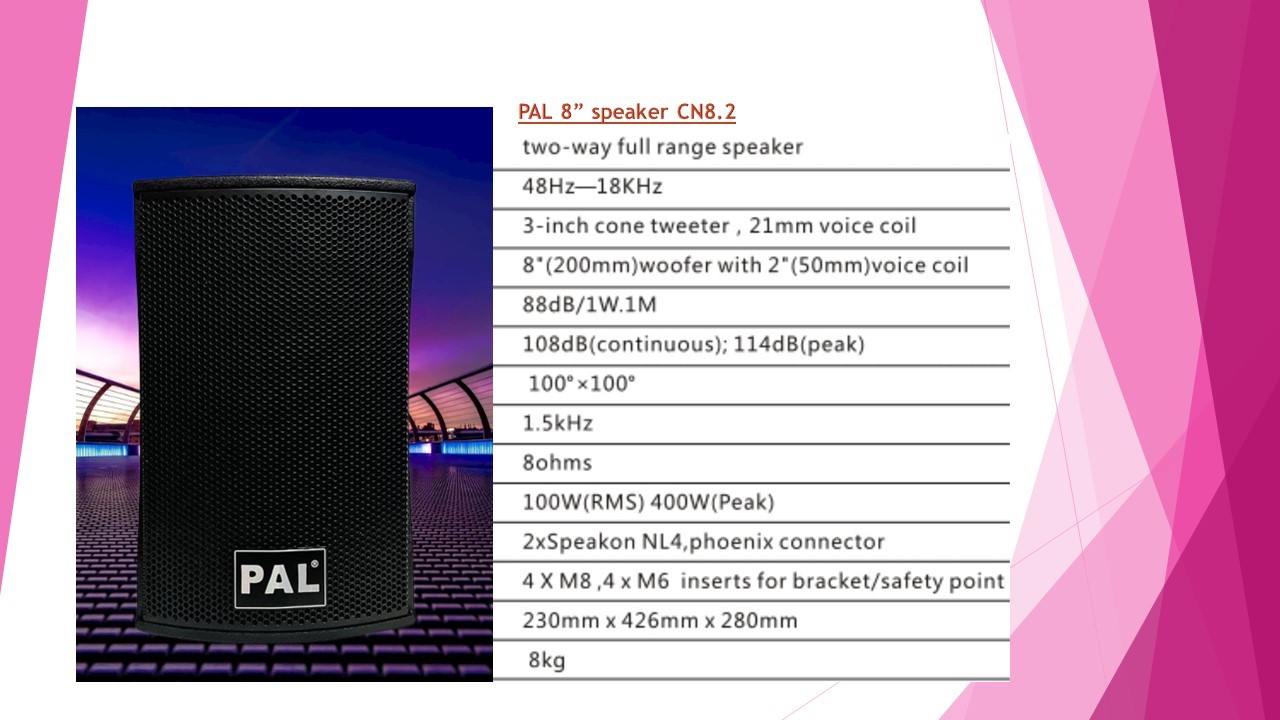 PAL 8" SPEAKER CN8.2