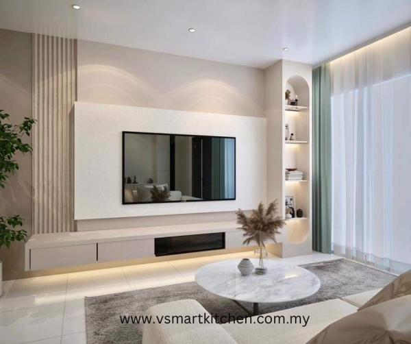 BUKIT MERTAJAM TV CABINET & WARDROBE KITCHEN CABINET -MELAMINE DOOR  KITCHEN CABINET  Penang, Malaysia, Butterworth Supplier, Suppliers, Supply, Supplies | V SMART KITCHEN (M) SDN BHD