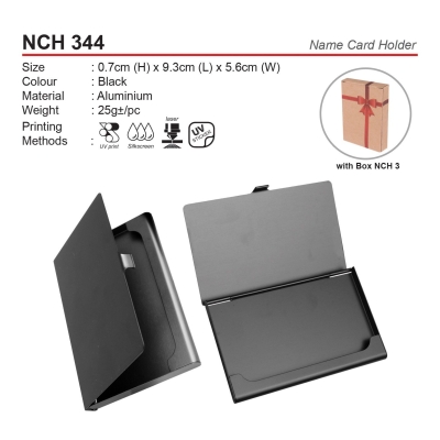 NCH 344 Name Card Holder Size	:	0.7cm (H) x 9.3cm (L) x