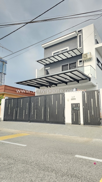  fully aluminium trackless gate Main Gate Selangor, Malaysia, Balakong, Kuala Lumpur (KL) Service, Supplier, Supply, Installation | Win Yip Gate & Roof Sdn Bhd