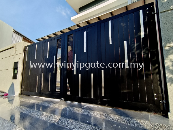  fully aluminium trackless gate Main Gate Selangor, Malaysia, Balakong, Kuala Lumpur (KL) Service, Supplier, Supply, Installation | Win Yip Gate & Roof Sdn Bhd