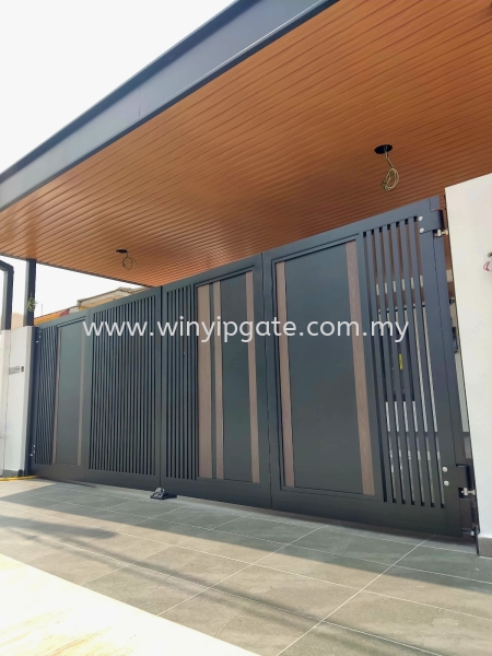  fully aluminium trackless gate Main Gate Selangor, Malaysia, Balakong, Kuala Lumpur (KL) Service, Supplier, Supply, Installation | Win Yip Gate & Roof Sdn Bhd