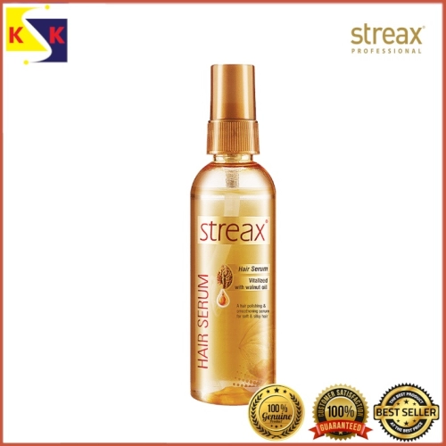 Streax Hair Serum Vitalized With Walnut Oil For Soft & Silky Hair 100ml - KSK WIN HOLDINGS SDN BHD