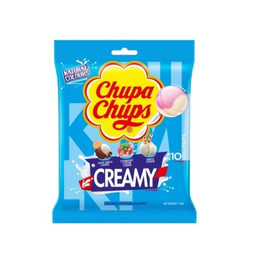 Chupa Chups Assorted Creamy Flavour Lollipops 10x110g - DBS GROCER SDN. BHD.