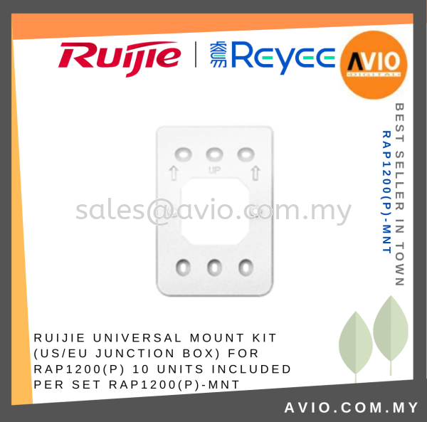 RUIJIE Universal Mount Kit (US/EU Junction Box) for RAP1200(P) 10 units included per set RAP1200(P)-MNT Others Johor Bahru (JB), Kempas, Johor Jaya Supplier, Suppliers, Supply, Supplies | Avio Digital