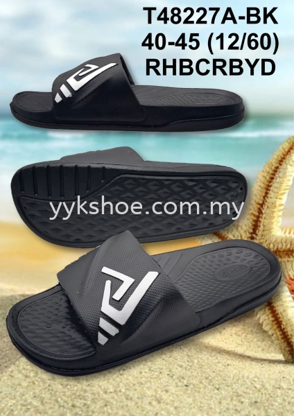 T48227A-BK SLIPPERS MEN Malaysia, Kedah, Sungai Petani Supplier, Wholesaler, Supply, Supplies | YEOH YEN KEONG SDN BHD