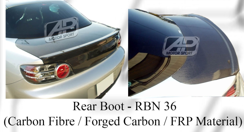 Mazda RX8 Re Ame Style Rear Boot (Carbon Fibre / Forged Carbon / FRP ...